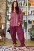Vivienne Plaid Heathcliff Blouse Burgundy & Russet